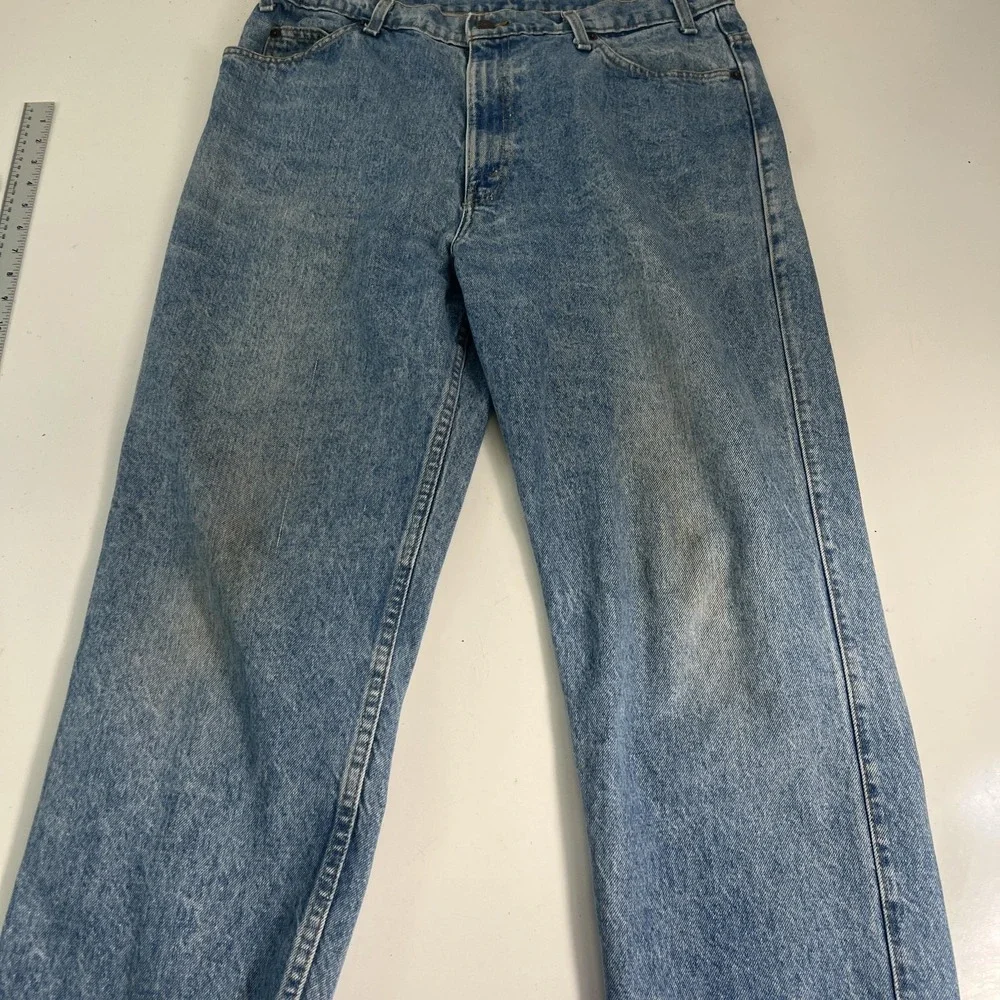 Vintage Levis Jeans Mens 38x29 Light Blue Wash Relaxed Straight Denim USA